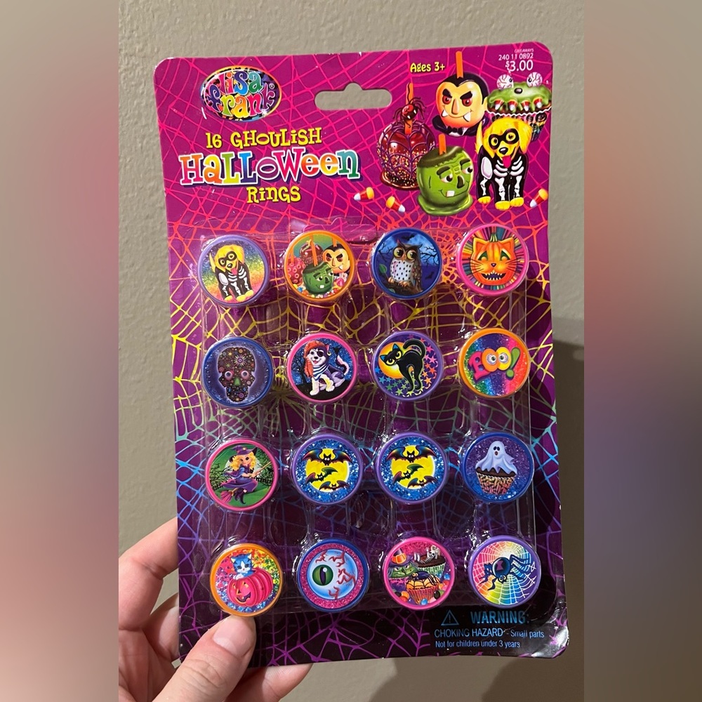 Vintage LISA FRANK Halloween Rings